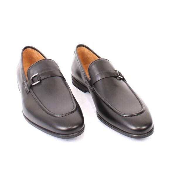 ROBERTO SERPENTINI 9210 Black Leather Moccasins Loafers Shoes main image 7